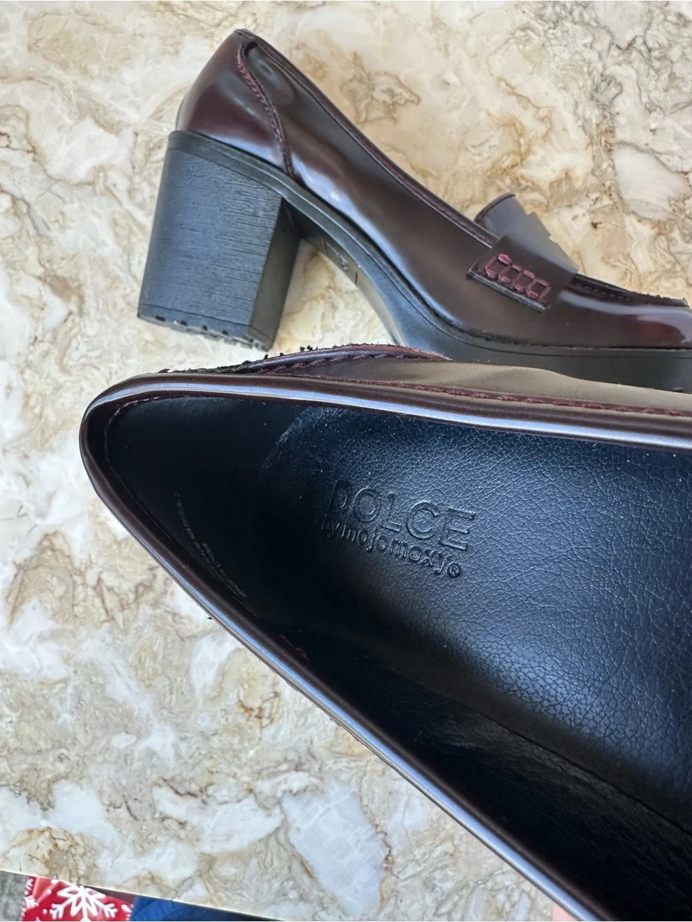 NEW Platform Penny Lug Loafers Dolce Mojo Moxy Oxblood Burgundy 8 Y2K Chunky